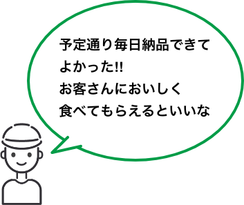 予定通り毎日納品できてよかった!!お客さんにおいしく食べてもらえるといいな