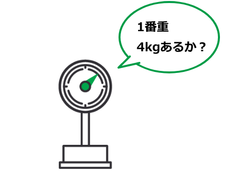 1番重4kgあるか？